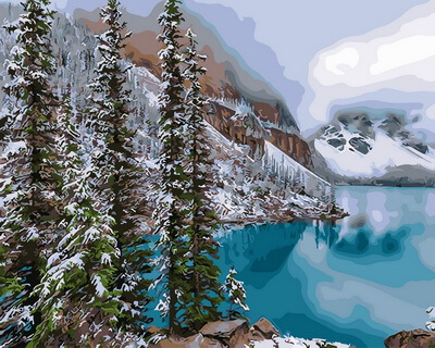 Картина по номерам Цветной: Изумрудное озеро (GX30898)