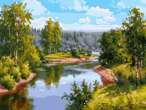 Картина по номерам Белоснежка: Проточная река (922-AS)