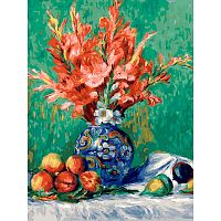 Картина по номерам Белоснежка: Ренуар. Натюрморт с цветами и фруктами