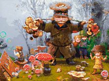 Картина по номерам Белоснежка: Веселые грибники
