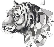 Картина по номерам Фрея: Полигональный тигр