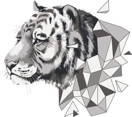 Картина по номерам Фрея: Полигональный тигр (PNB/PL-001)