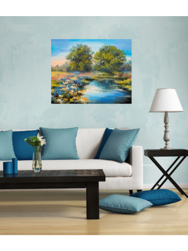 Картина по номерам Цветной Premium: Летняя река (MG2415) фото 5