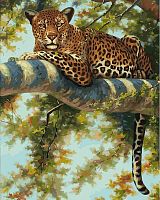 Картина по номерам Белоснежка: Леопард в тени ветвей