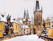 Картина по номерам Цветной: Карлов мост зимой, Прага
