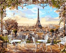 Картина по номерам Цветной: Парижская терасса