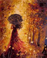 Картина по номерам Цветной: Осенняя фея