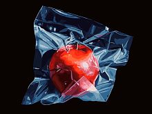 Картина по номерам Белоснежка: Черный квадрат и красное яблоко