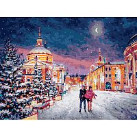 Картина по номерам Белоснежка: Снежная сказка в городе