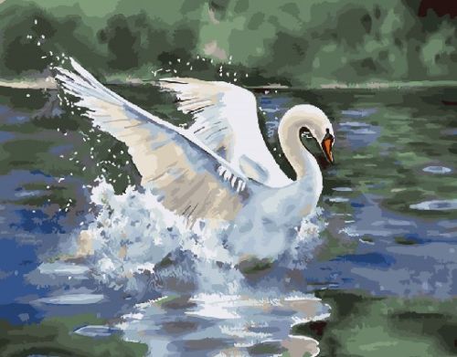 Картина по номерам Paintboy: Лебедь белая (ZX 22200)