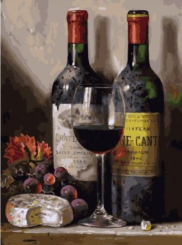Картина по номерам Белоснежка: Вино, сыр и виноград (319-AS)