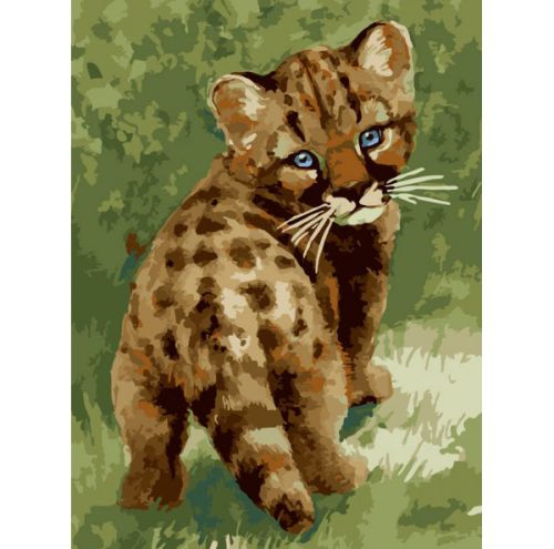 Картина по номерам Белоснежка: Детеныш леопарда, xолст (008-CE ) (008-CE)