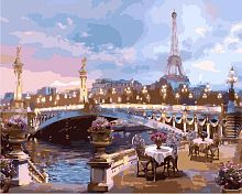 Картина по номерам Цветной: Вечер в Париже