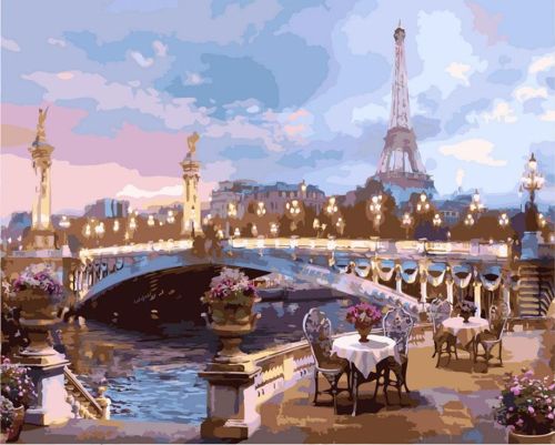Картина по номерам Цветной: Вечер в Париже (GX9012)