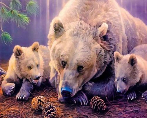 Картина по номерам Paintboy: Три медведя (ZX 21675)