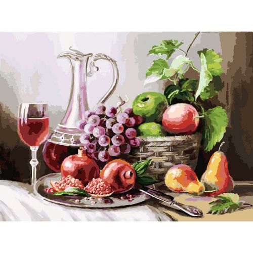 Картина по номерам Белоснежка: Натюрморт с фруктами (129-AS)