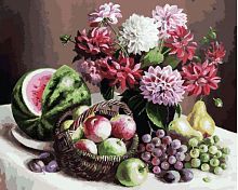 Картина Белоснежка (172-AB Георгины и фрукты )