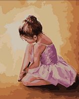 Картина по номерам Цветной Premium: Балерина малышка