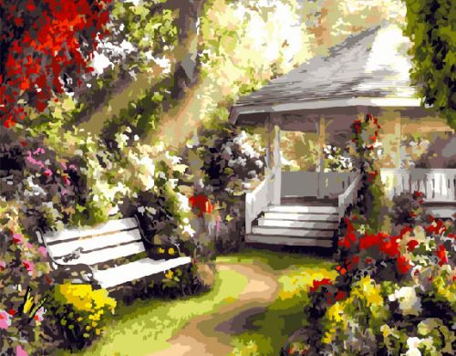 Картина по номерам Paintboy: Беседка в саду (ZX 10054)
