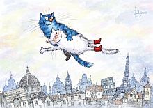 Картина по номерам Цветной Premium: Воздушные коты