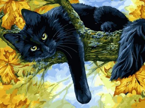 Картина по номерам Белоснежка: Осенний кот (296-AS)