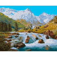 Картина по номерам Белоснежка: Горные ручьи Кавказа